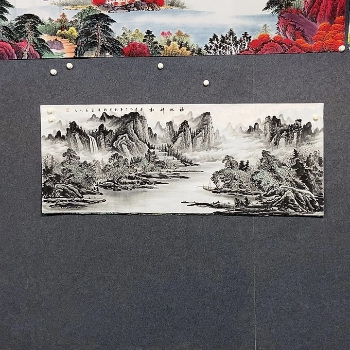 国画小六尺山水一副