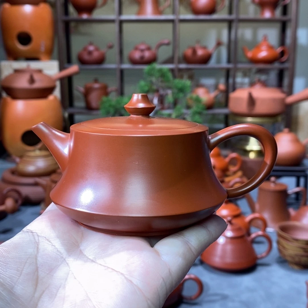 紫砂茶壶章广鑫单印柱瓢壶120cc