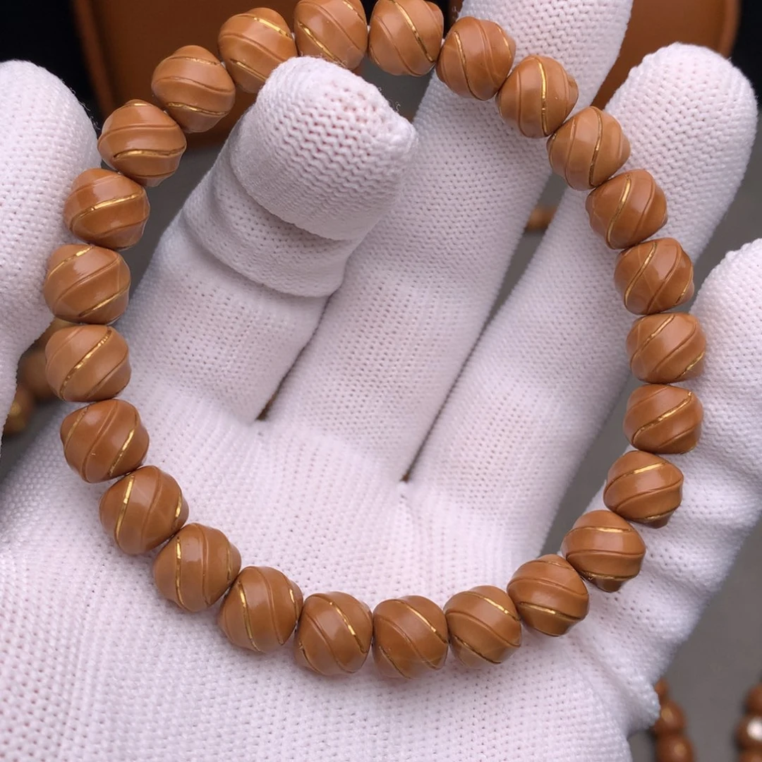 手串猴头核桃喜玄9.3尺寸镶嵌24k