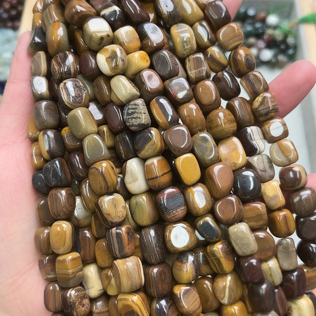 玛瑙/玉髓未镶嵌珠宝半成品13-14铁虎随行2条