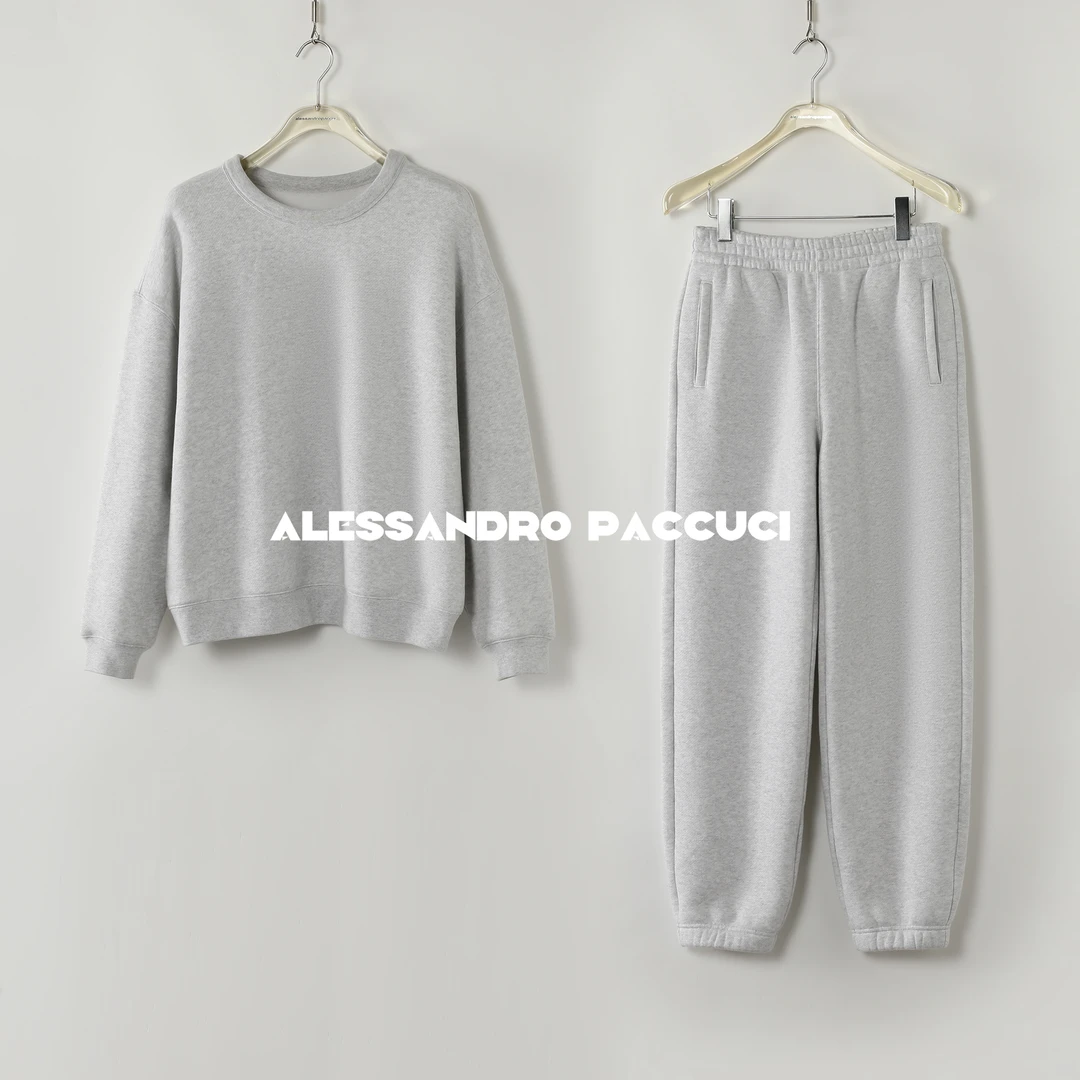 AP洛哥44165TW/44220KC棉休闲圆领上衣/松紧腰束脚裤子2024秋冬