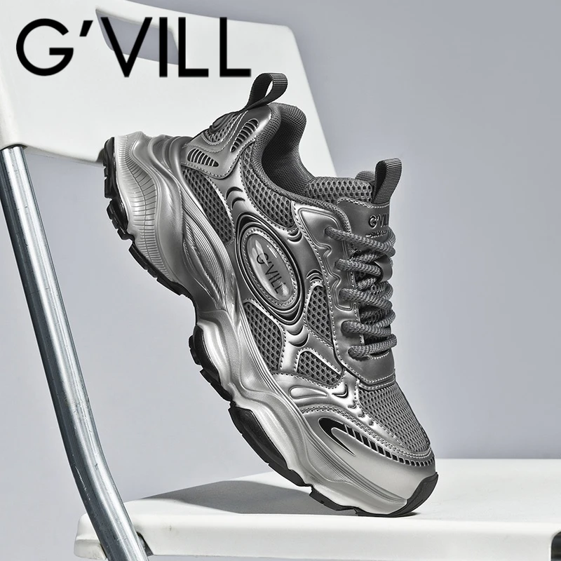 G’VILL/贵之步秋冬季老爹鞋保暖百搭耐磨情侣鞋增高男士厚底防滑