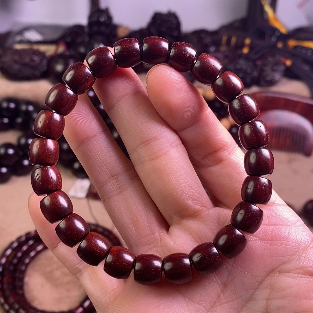 小叶紫檀手串/手链无胶无蜡89直切泥料