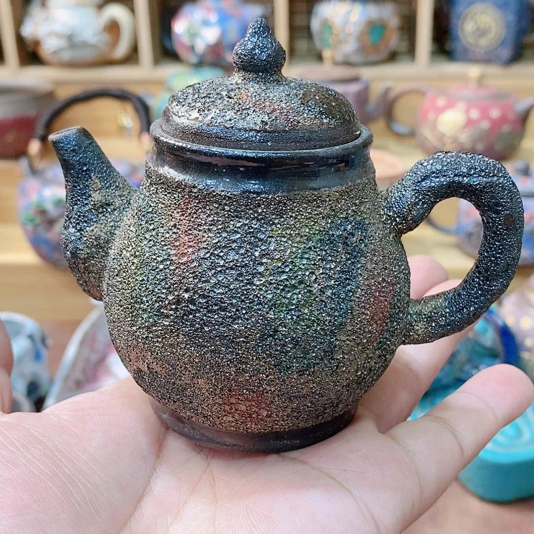 粗陶志野柴烧茶器