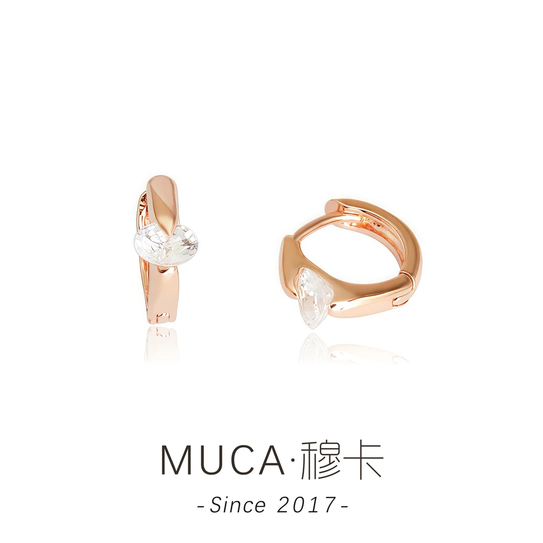 镀K金  【小碎心】简约经典百搭圈圈耳环A1260