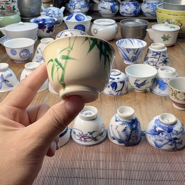 青花瓷器杯子茶具
