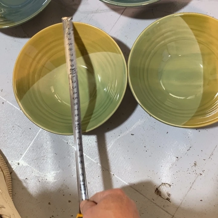 瓷片斗笠小碗20厘米两个微瑕疵