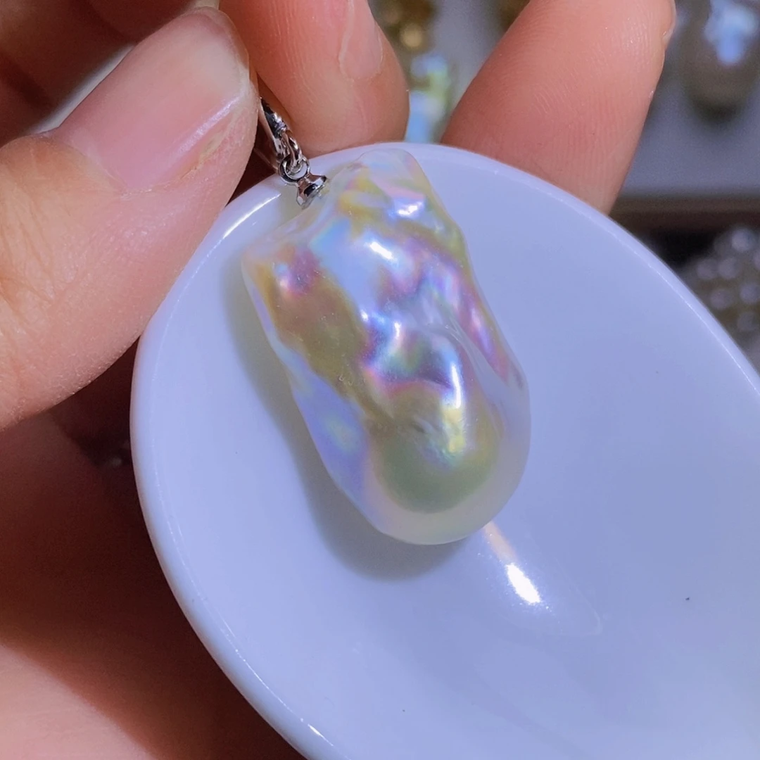 银S925镶嵌淡水珍珠淡水珍珠