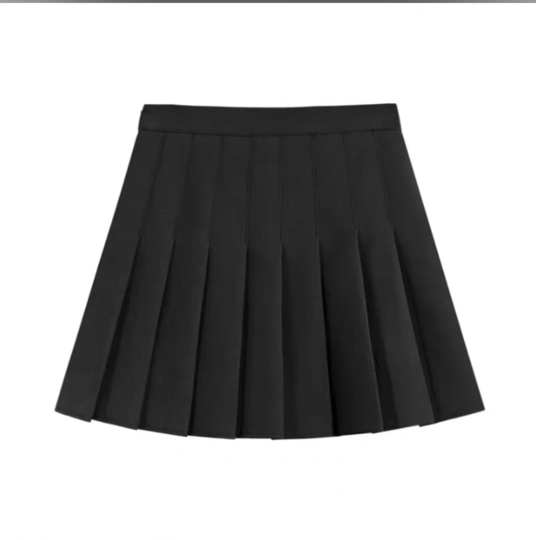 【晴儿家】春季新款大码女装半身A字裙时尚百褶裙显瘦短裙