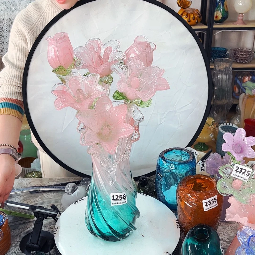 6花1瓶 家悦琉璃工艺品