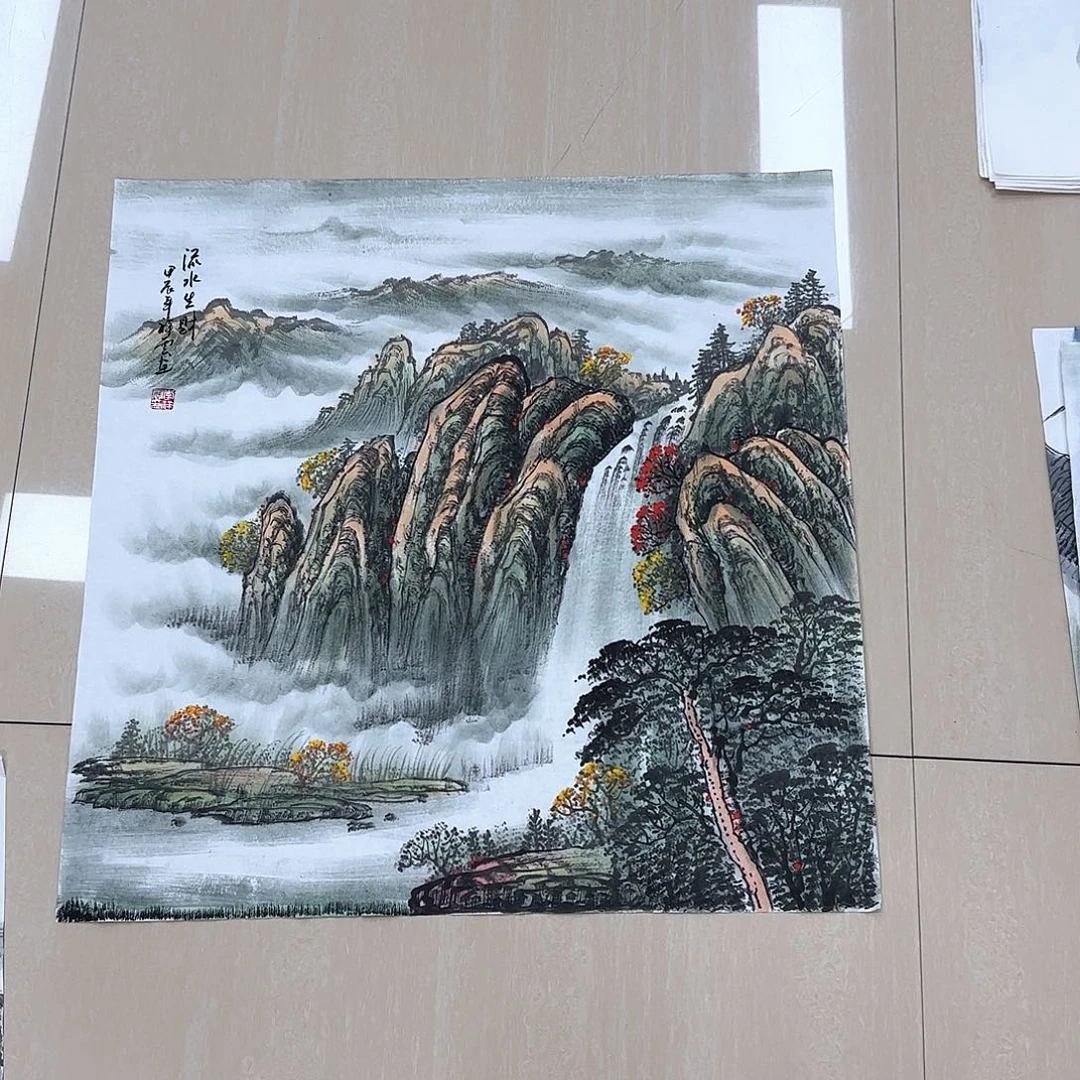 国画国画作品多次