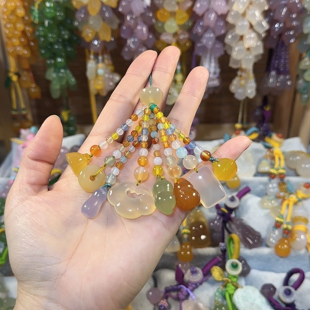 未镶嵌手机挂件玛瑙/玉髓