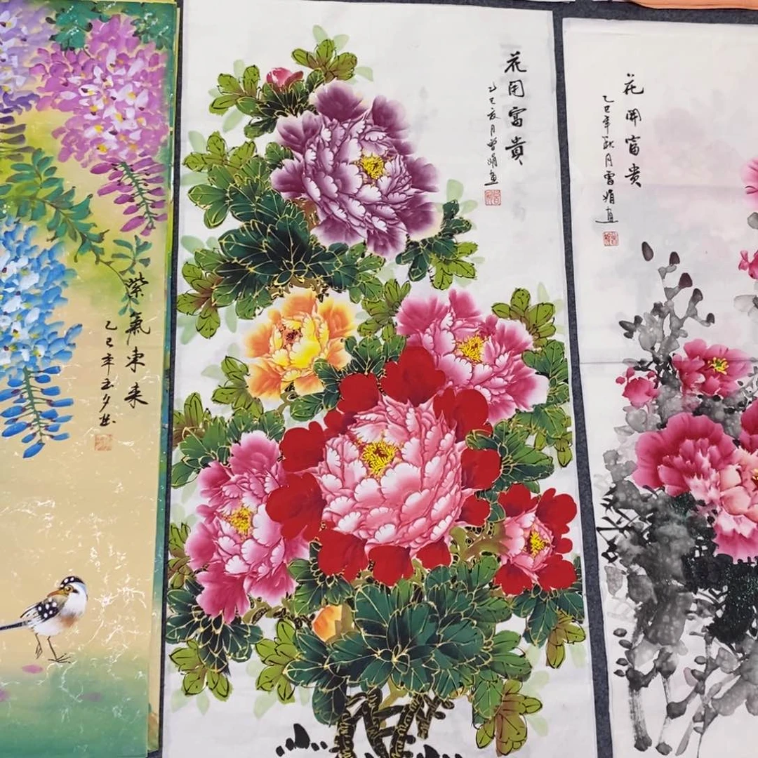 国画尺寸100✖️50三尺精品手绘画