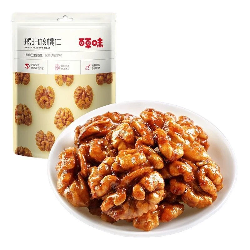 百草味琥珀核桃仁坚果炒货甜香酥脆特产袋装零食