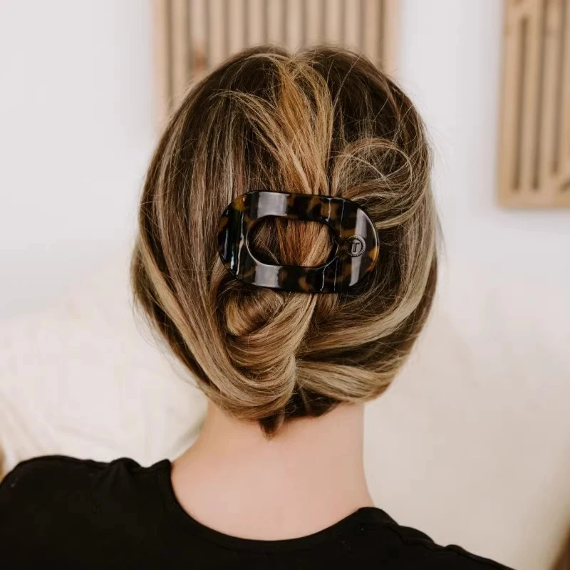 美国TELETIES扁平发夹泰莉女抓夹后脑勺高级感发抓发饰复古鲨鱼夹