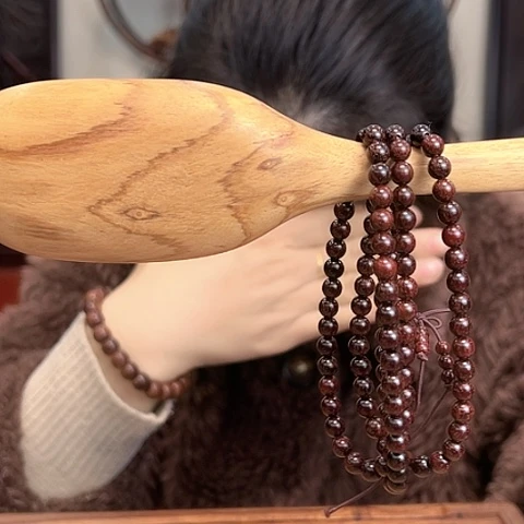 檀香紫檀（小叶紫檀）小叶紫檀0.6×108手串