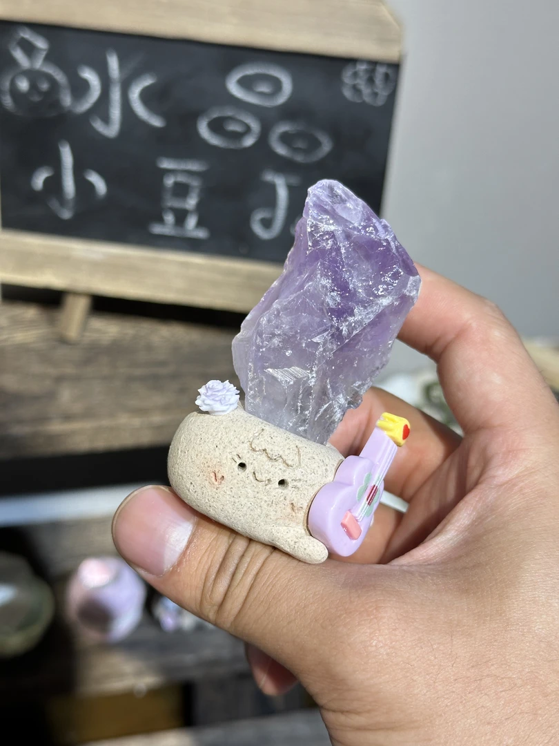 水晶小豆丁大紫水9