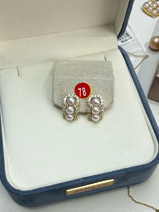 天然淡水珍珠耳钉