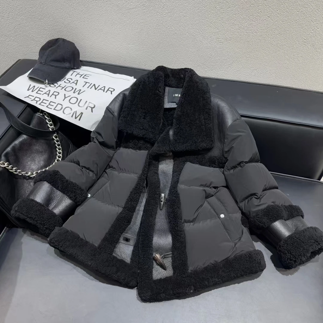 【古崎】皮毛一体 春秋新款时尚简约90白鸭羽绒服#242787