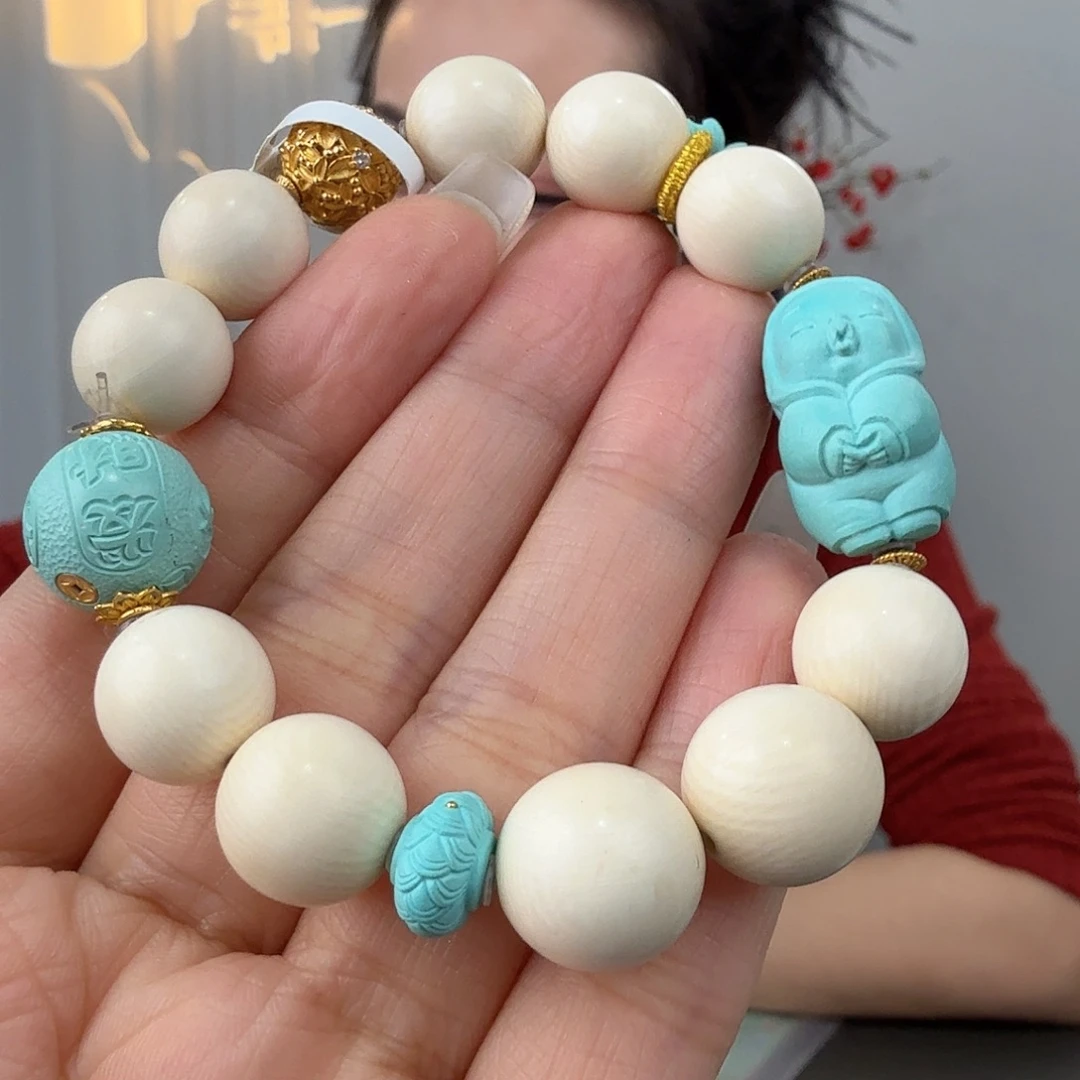 绿松石18K金镶嵌珠宝奇石