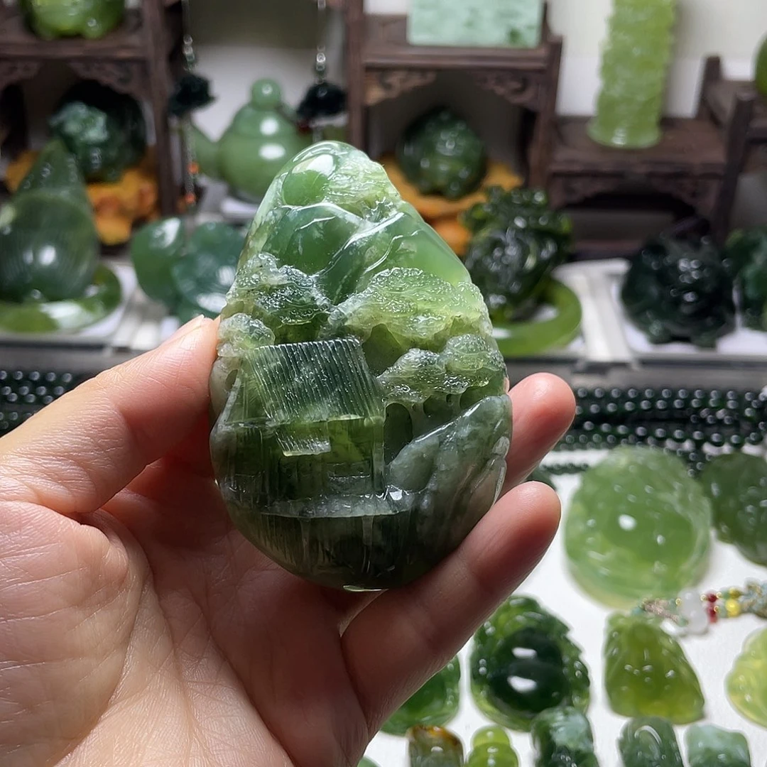 蛇纹石玉未镶嵌手把