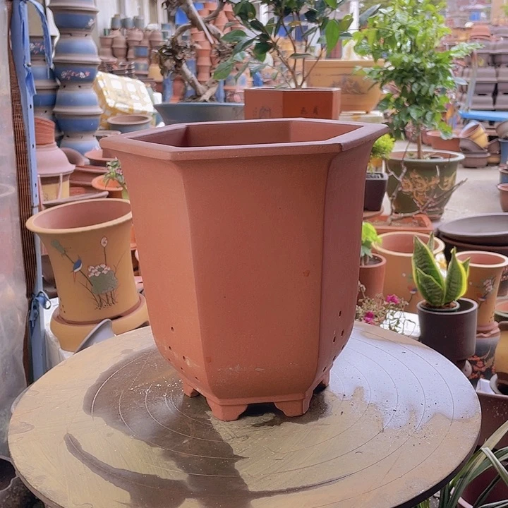 紫砂宜兴紫砂花盆宫灯大