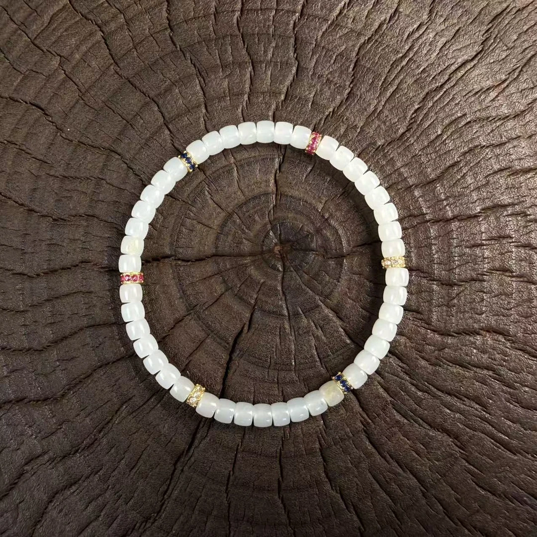 和田玉直切手串 B1071