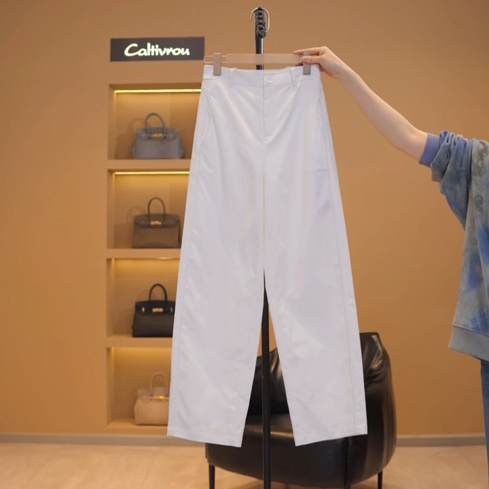 【现货】【法棍小直筒】夏季藏肉显瘦时髦半松紧腰直筒休闲裤女K16517