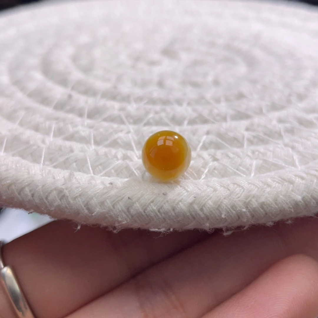 散珠翡翠特色芬达黄圆珠卡7.8mm