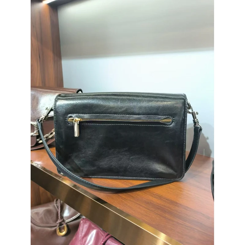 YUSHA/高档大号黑色链条阿扣手提包-2015