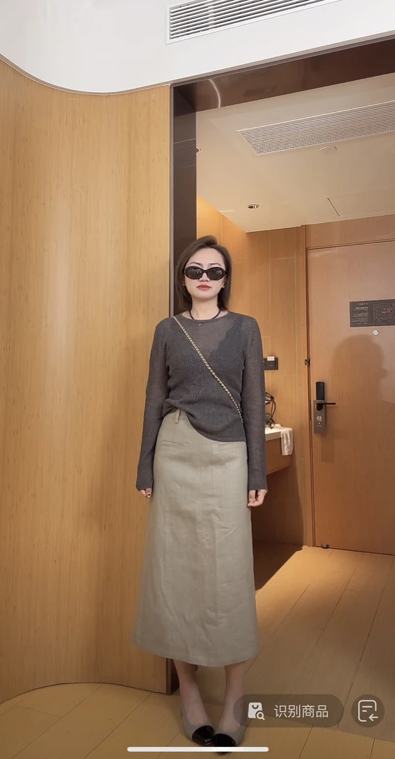 No褪专场❗谨慎下单设计款苎麻半身裙