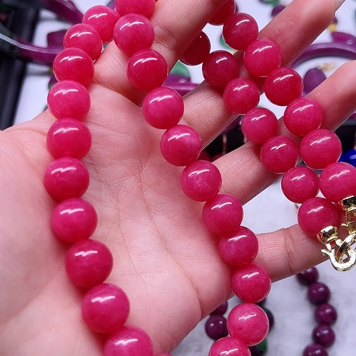 红宝石项链银S925镶嵌