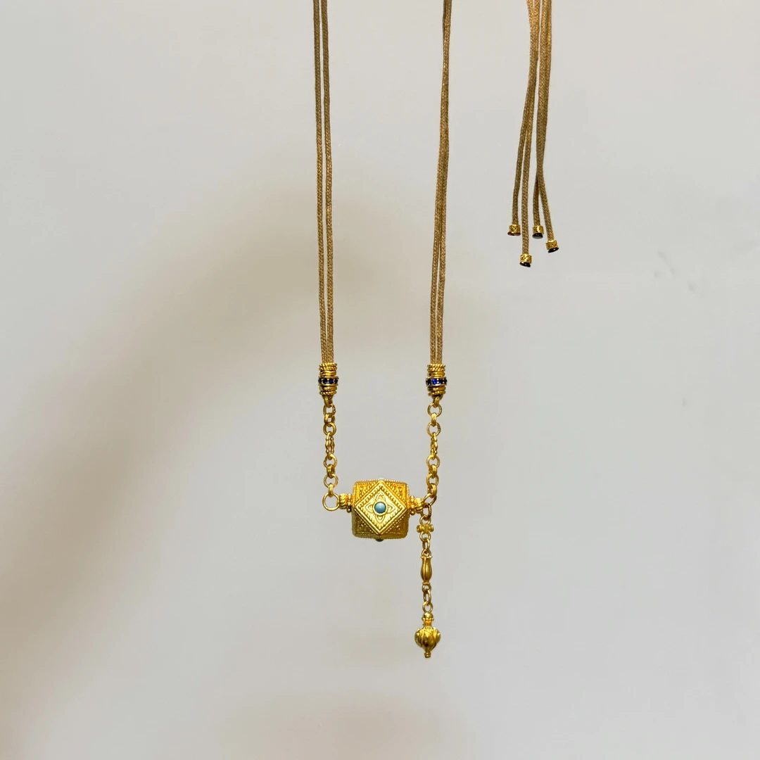 足金999【八棱】编绳套链20.25克