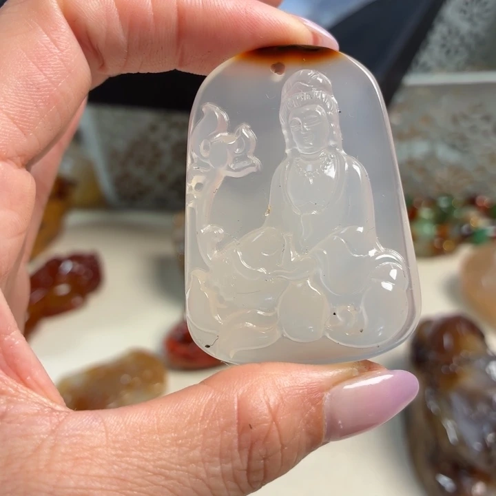 玛瑙/玉髓未镶嵌吊坠(不含链)