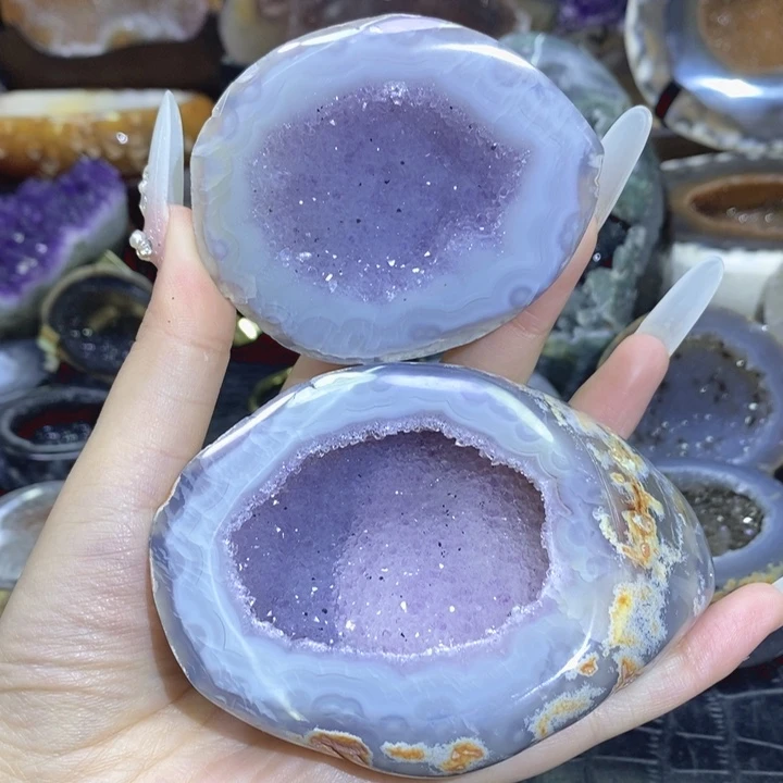 未镶嵌珠宝半成品水晶紫晶盆