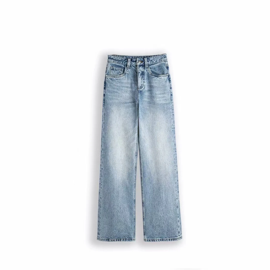 【坤姨专属】“土耳其牛仔裤”复古蓝色牛仔休闲直筒裤牛仔裤KY10117