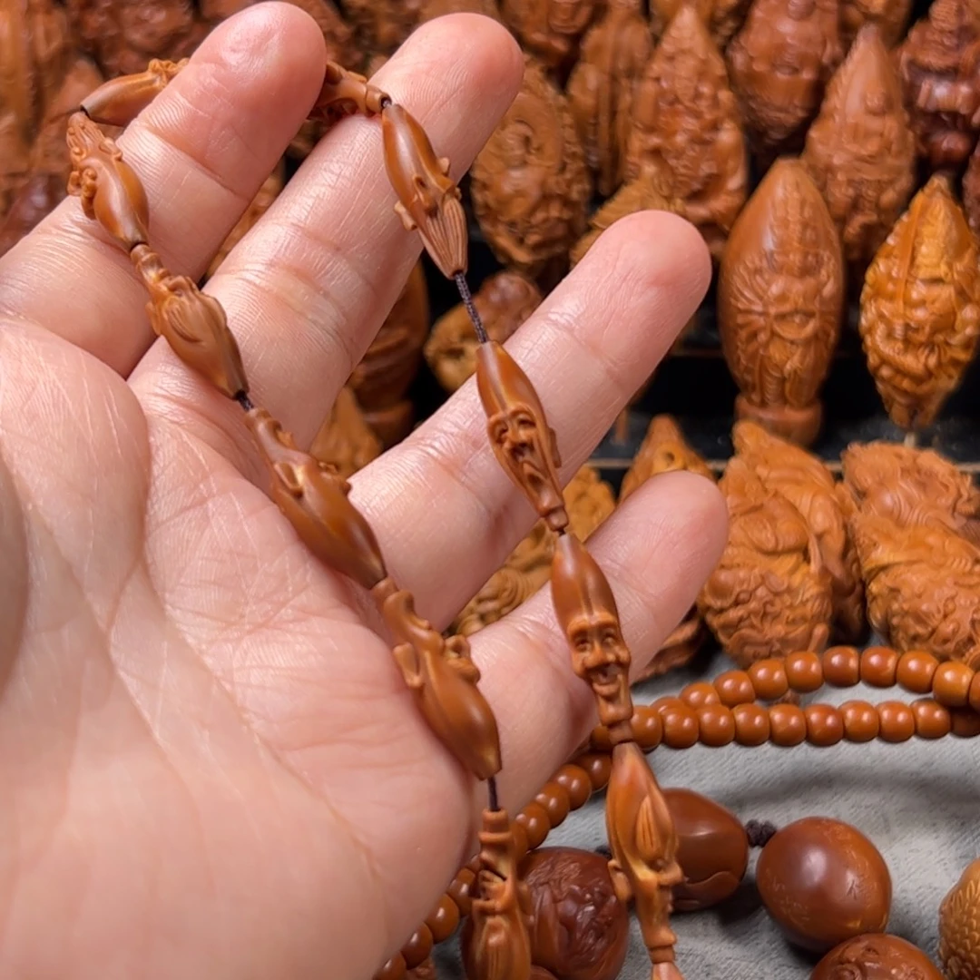 和***森橄榄核手串/手链核雕
