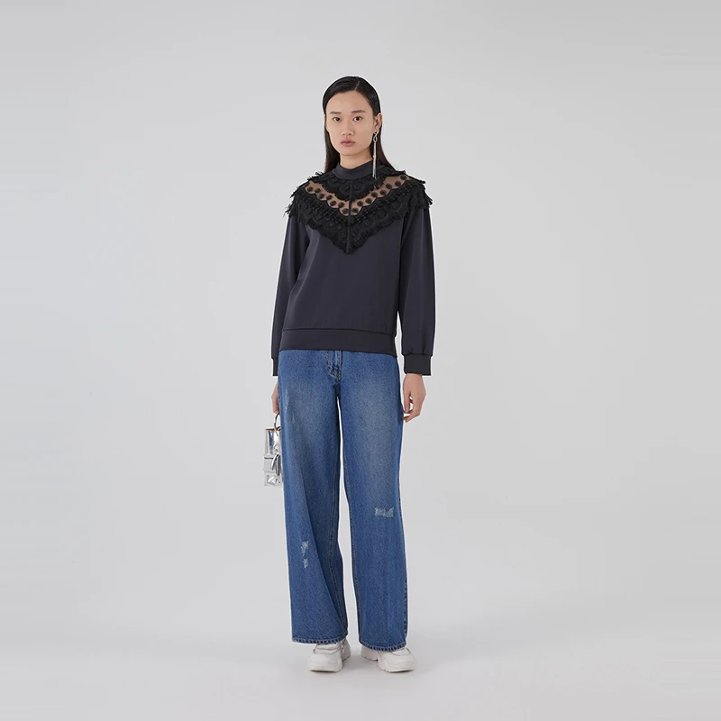 Marisfrolg/玛丝菲尔女装冬季新款专柜同款卫衣A1KT32561