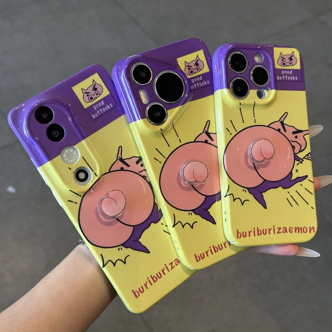 夕与空肥嘟嘟小屁股转转贴件适用苹果16手机壳华为vivo小米15oppo