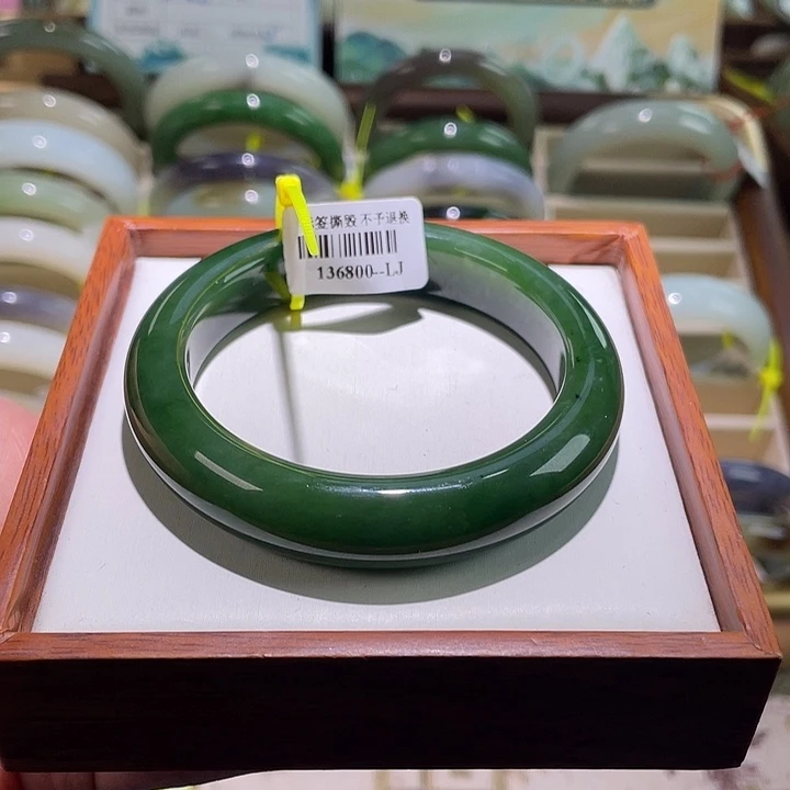 和田玉未镶嵌手镯56-57