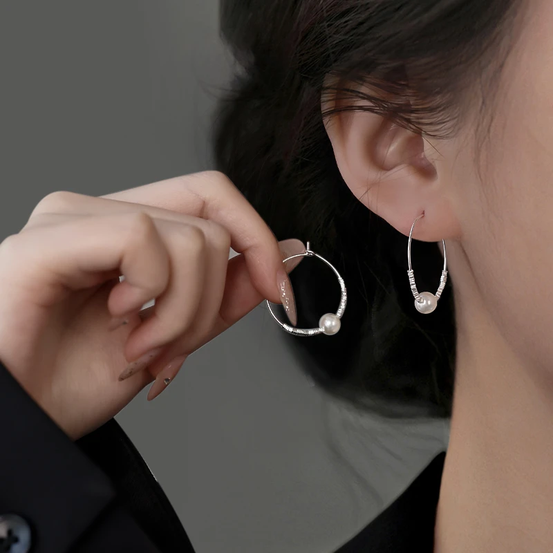 925银耳饰 银奥925纯银碎银耳环女2025新款爆款珠珠耳钉高级耳饰