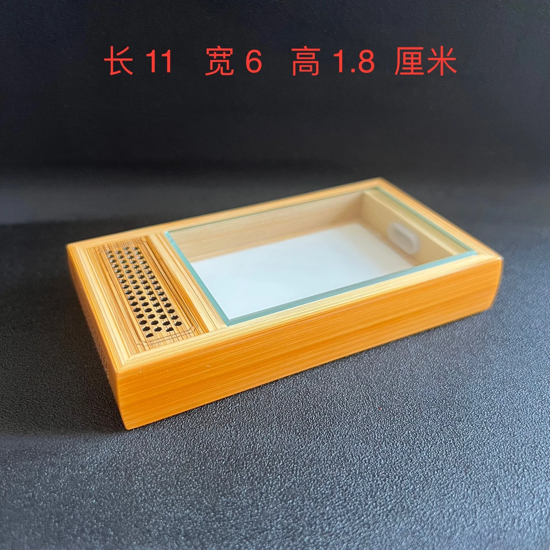 如意斋内嵌牛骨黄蛉盒老玉竹方便清理黄蛉盒海派黄蛉康盒黄蛉斋盒