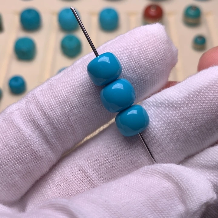 绿松石未镶嵌绿松石三连9.1-8.9