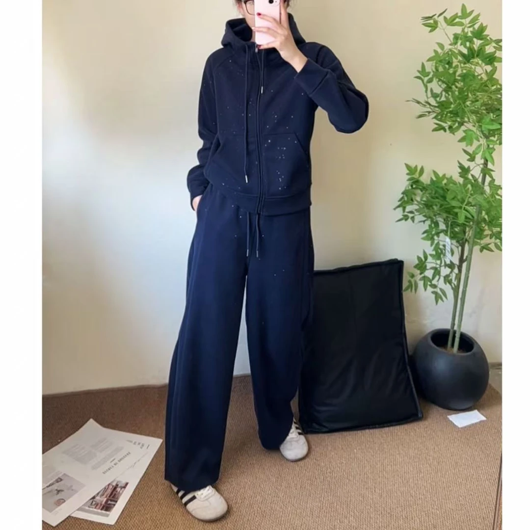 秋季新款设计感时尚套装女士休闲百搭运动套装  B600