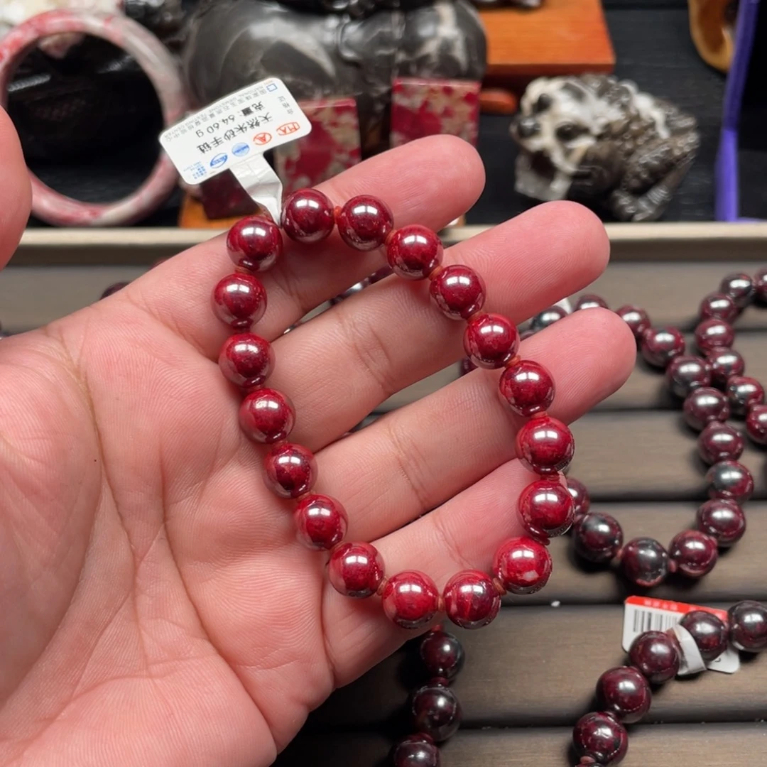 天然辰砂天然朱砂手串