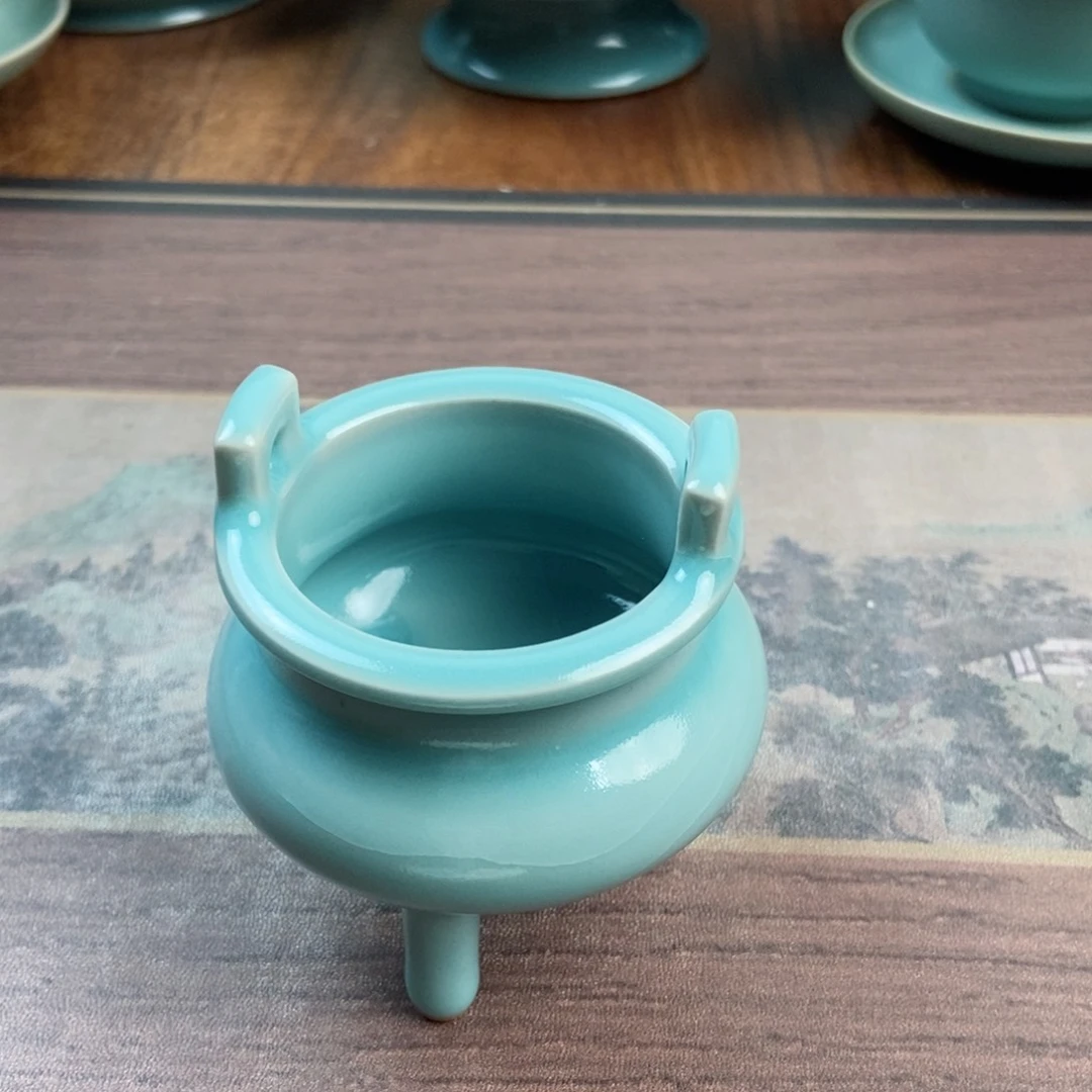 摆件陶原产地原矿汝瓷～茶器