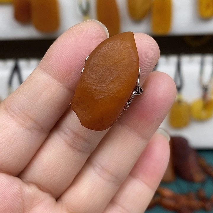 蜜蜡未镶嵌珠宝奇石戒指