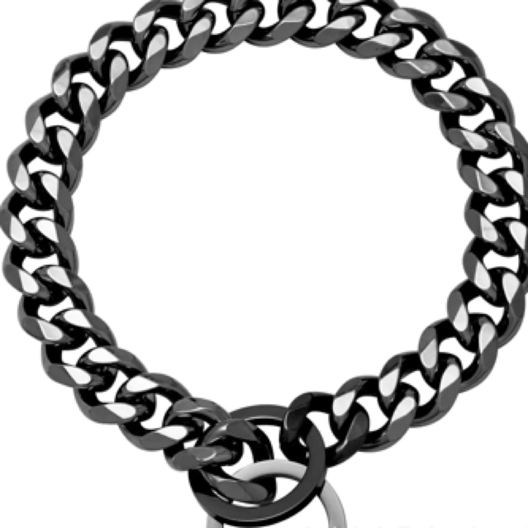 现货19mm金色不锈钢马犬德牧比特高端遛狗P链狗罗威纳杜宾项链