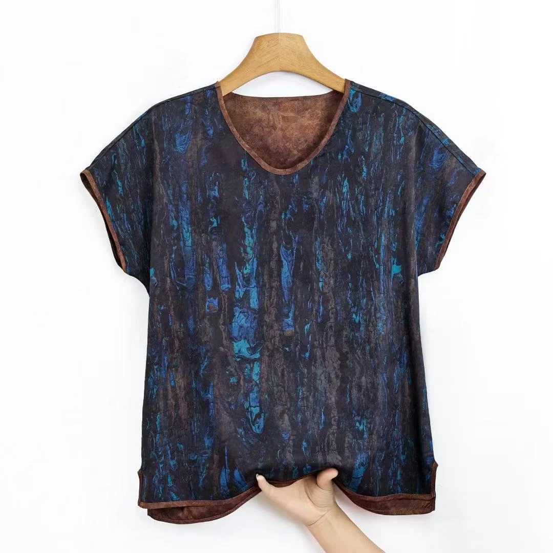 272夏季复古印花民族双面双穿小衫