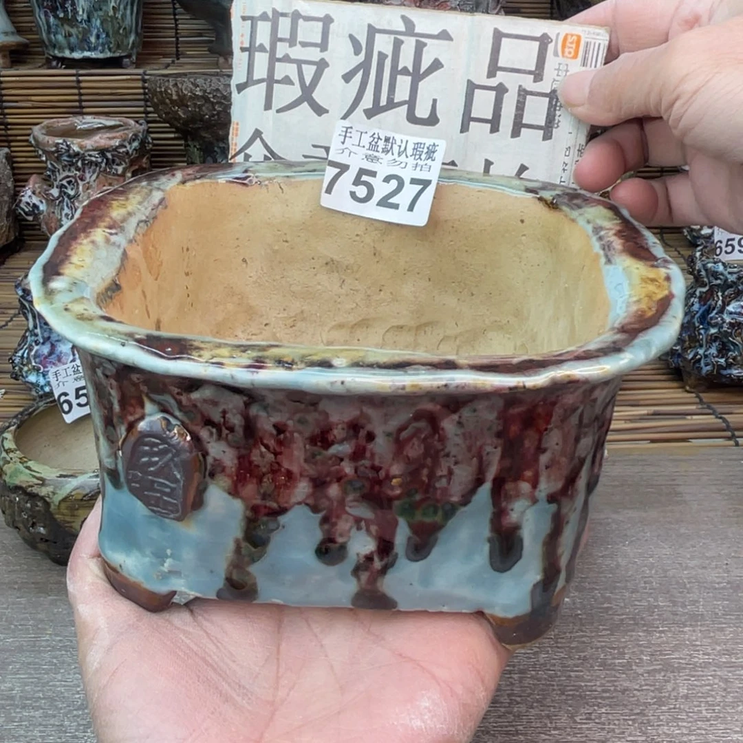 手工花盆默认瑕疵完美者勿拍